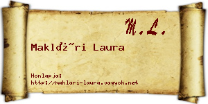 Maklári Laura névjegykártya